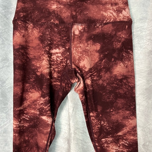 Harmony Balance Peach and Rust Forest Print Leggings - Medium - Picture 3 of 7